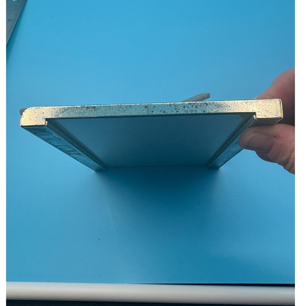 Vintage Y2K Silver Plated‎ 4x6 Picture Frame Wide Metal Border Minimalist Modern - Picture 6 of 10